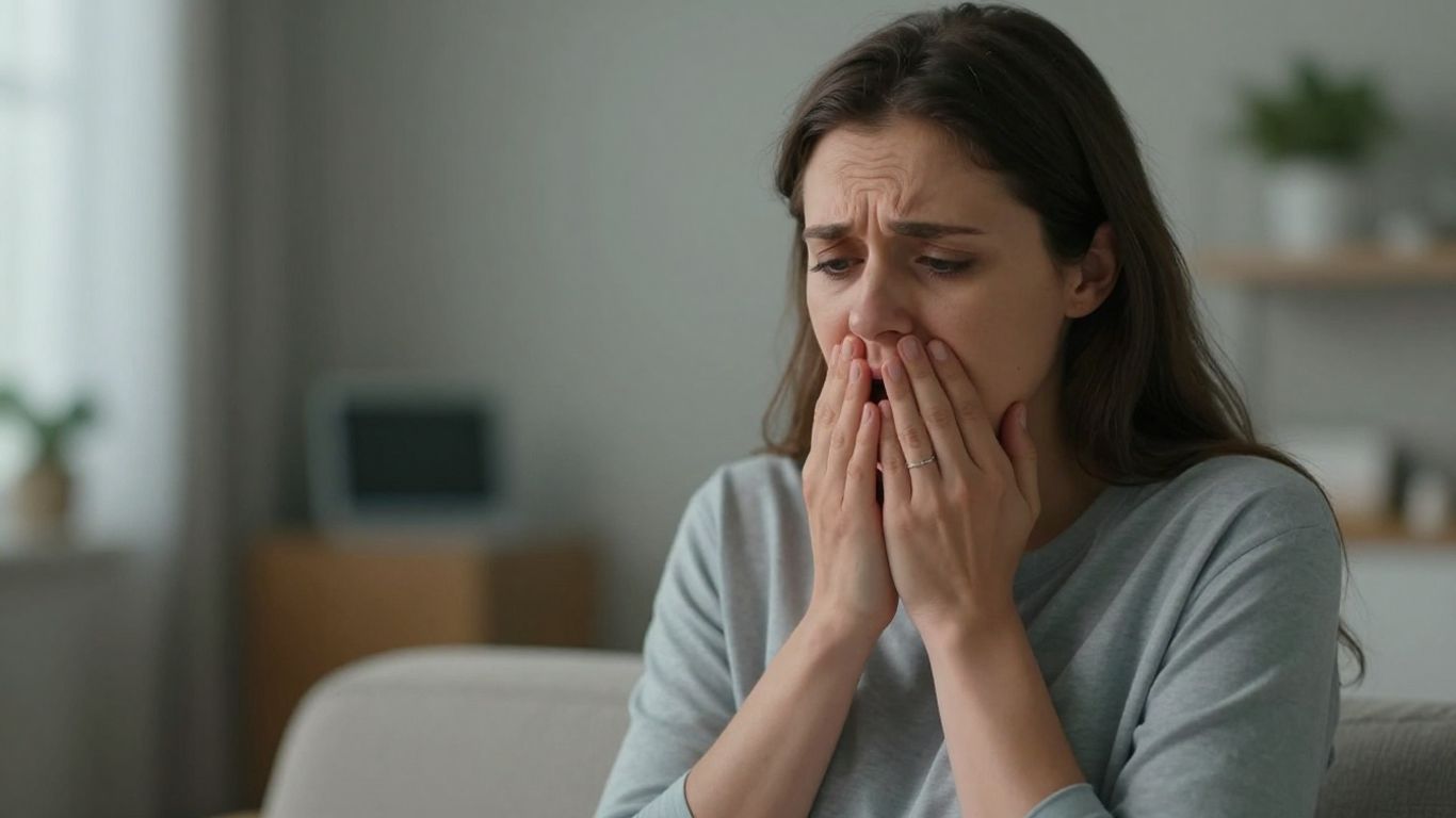 Mulher com dor abdominal, ciclo menstrual irregular